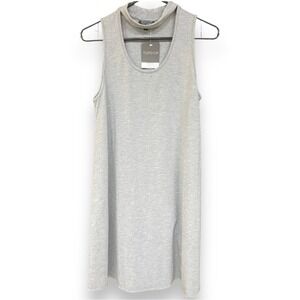 Topshop Size 8 Sleeveless Gray Knit Dress Minimalist Soft Stretch Casual Chic